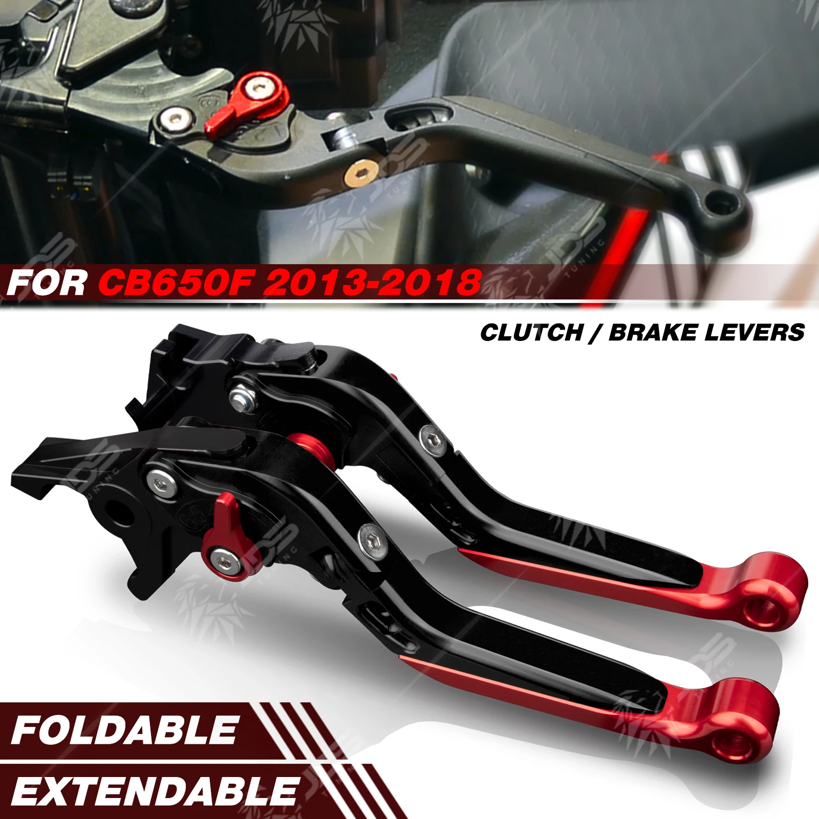 

JDSTUNING Для Honda CB650F 2013-2018: Комплект складных регулируемых рычагов сцепления и тормоза, аксессуары и запчасти для мотоциклов