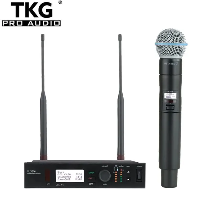 TKG ULXD4/ULXD24 Professional Wireless Microphone System Stage outdoor Performance uhf handheld headset lavalier microphone