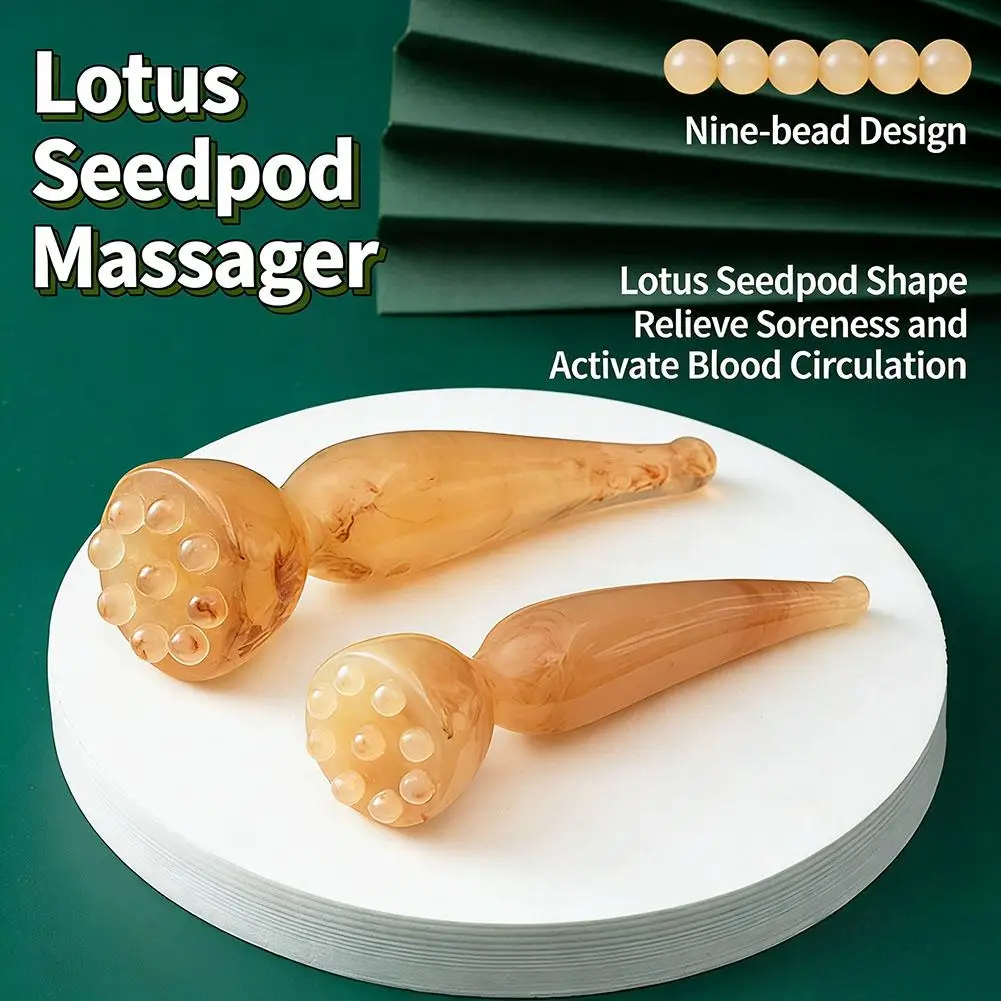 Lianpeng Resin Face Massage Tools Gua Sha Face Skin Care Massager Sticks Lotus Seedpod Shape Facial Lifting Dark Spots Care Tool