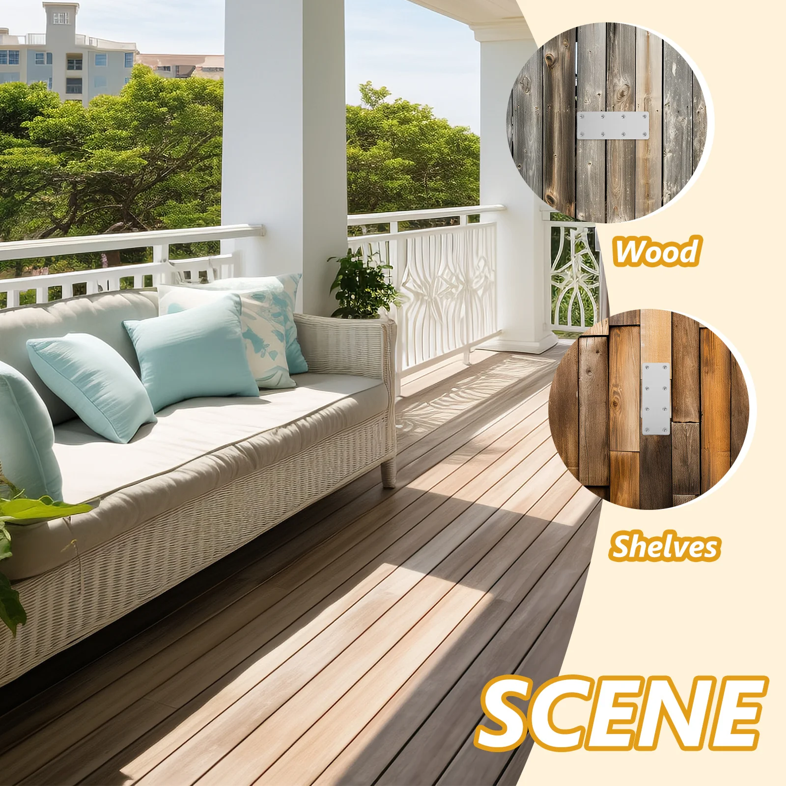 

5pcs Mending Plates For Wood Stainless Steel Flat Brackets Multi-Hole Straight Metal Plate For Furniture Fixing Support Hardware