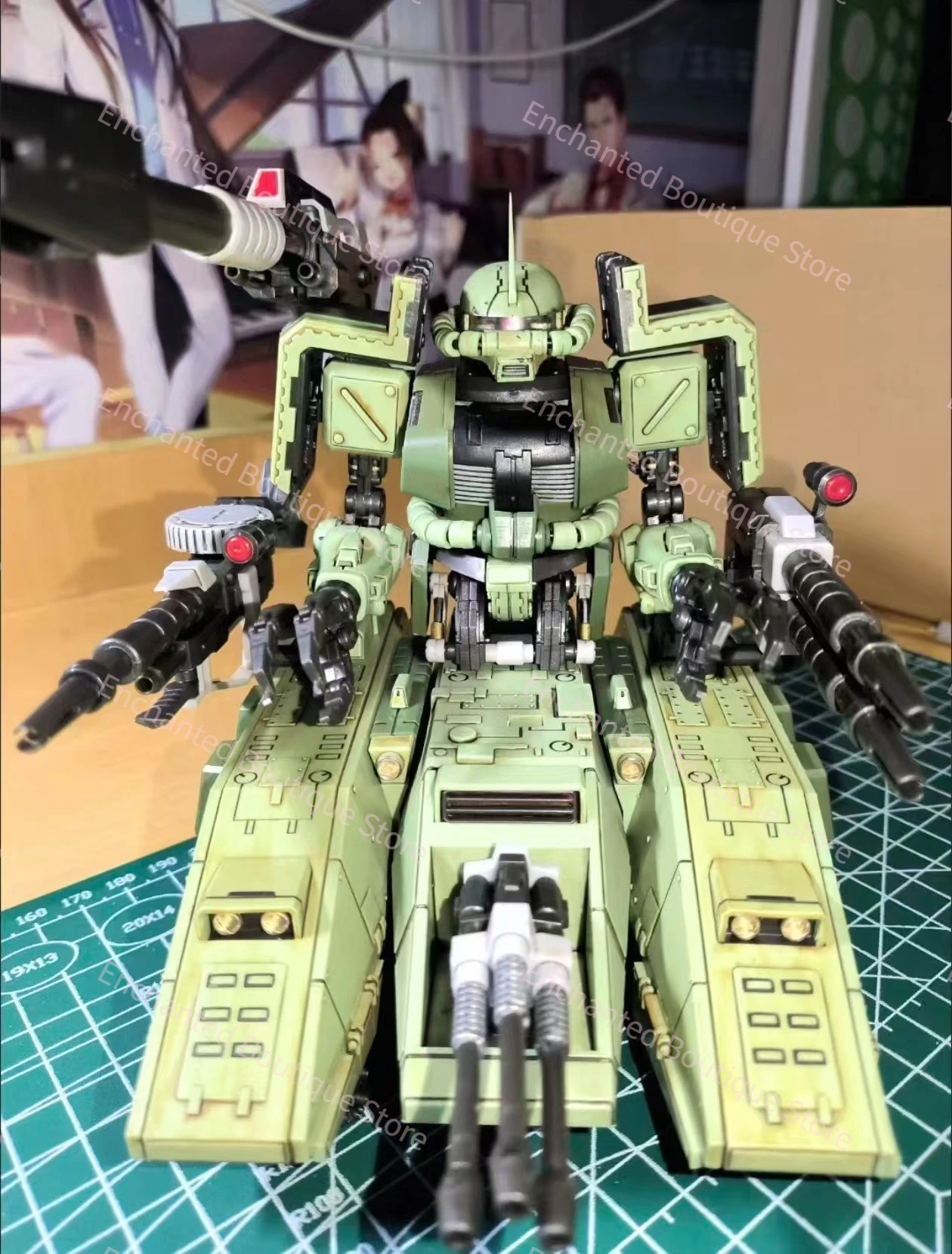 

В наличии: Сборный набор танка Motor King Mk 1/100 MS-06V Green Zaku, коллекционная фигурка для детей, подарок для фанатов Principality of Zeon