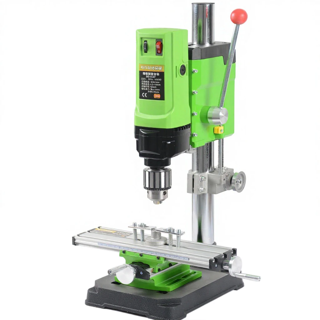 

MiniQ BG-5157 Bench Drilling Milling Machine 16mm Chuck 1200W Gearhead Drill Press with 193x200mm Table High Quality DIY Tool