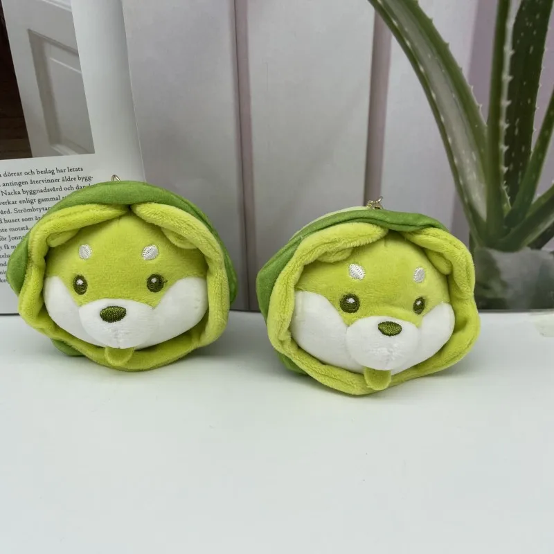 10cm creativo Kawaii verdura cane peluche bambini cartone animato carino zainetto fascino bambola peluche peluche portachiavi ciondolo regalo