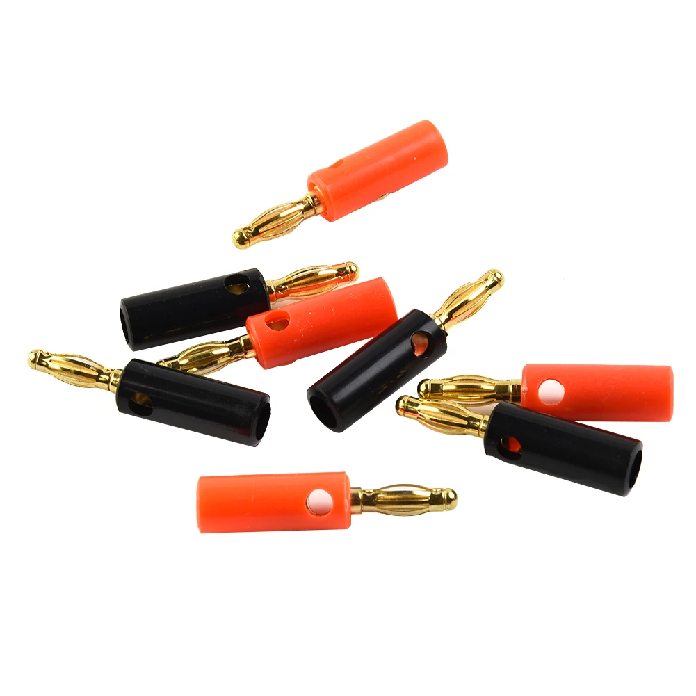 High Quality Hot Sale Practical Banana Plug Male Connector No Soldering Required Useful 4mm Audio Speaker Wire Cables