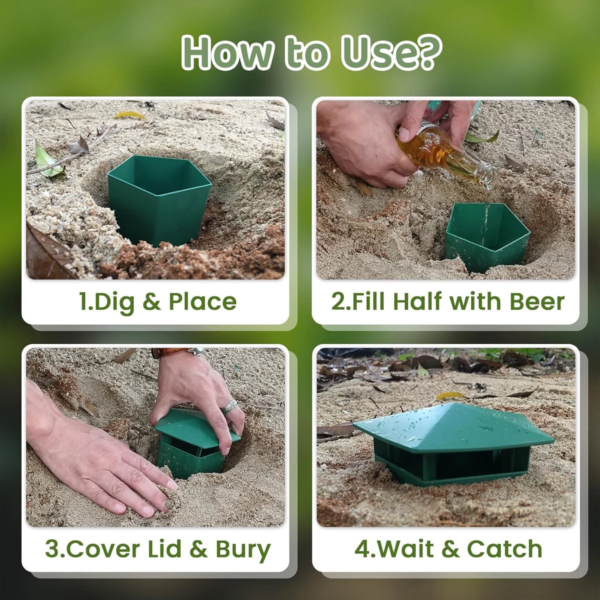 Snail Trap Garden Pest and Weed Control Home Insect Catcher Bug Catch Insects Orchard Gadgets Vegetable Products Cockroach Traps