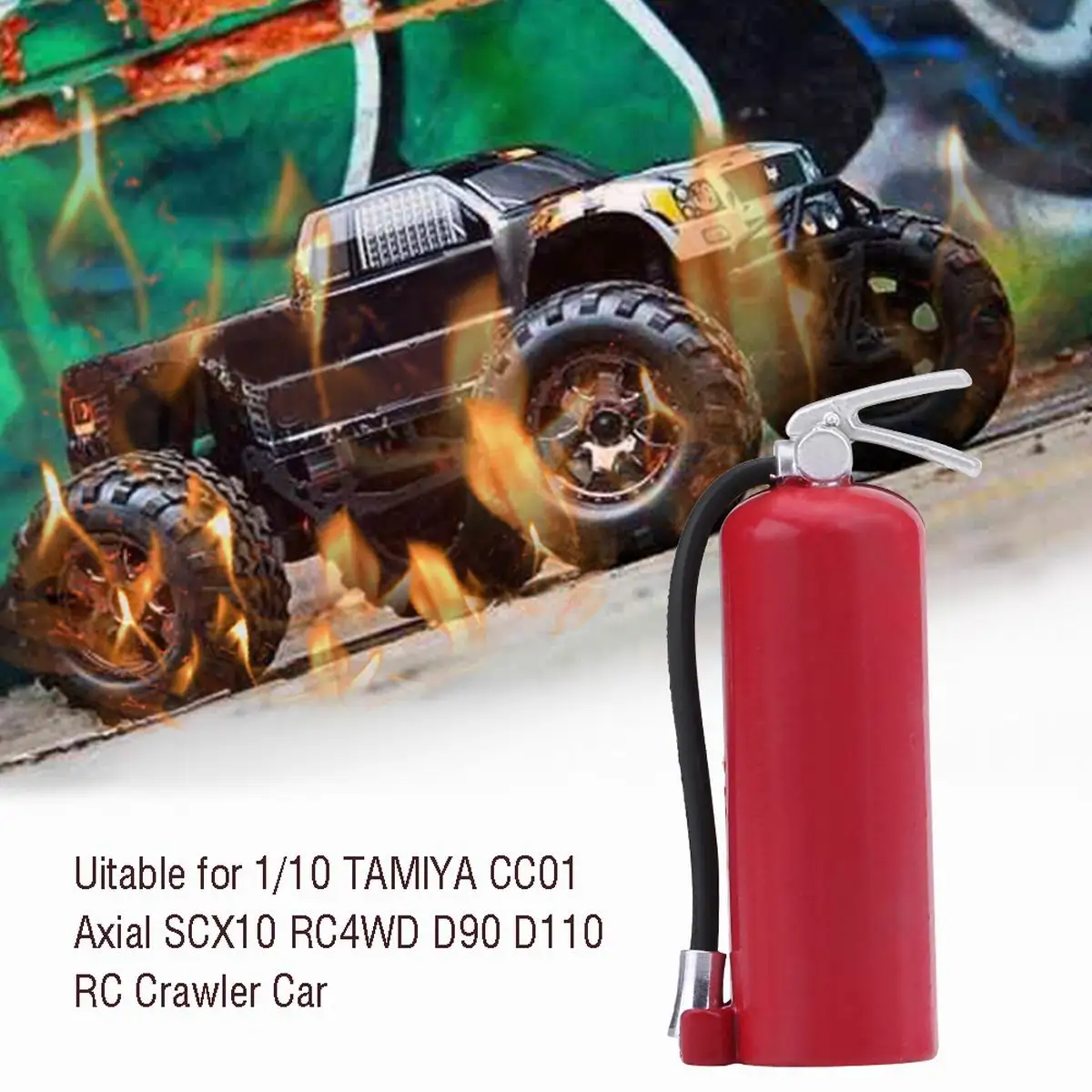 1:8 1/10 Fire Extinguisher Decorative for Axial SCX10 RC4WD CC01 HSP RC Rock Crawler Car Toy Simulation Parts