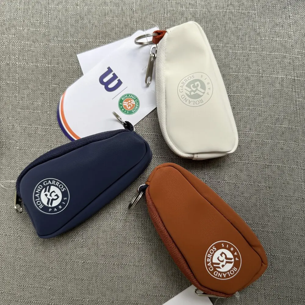 Wilson 2024 ROLAND GARROS KEY CHAIN BAG French Open Orange White Handheld Mini Tennis Accessory Keychain Pack RG