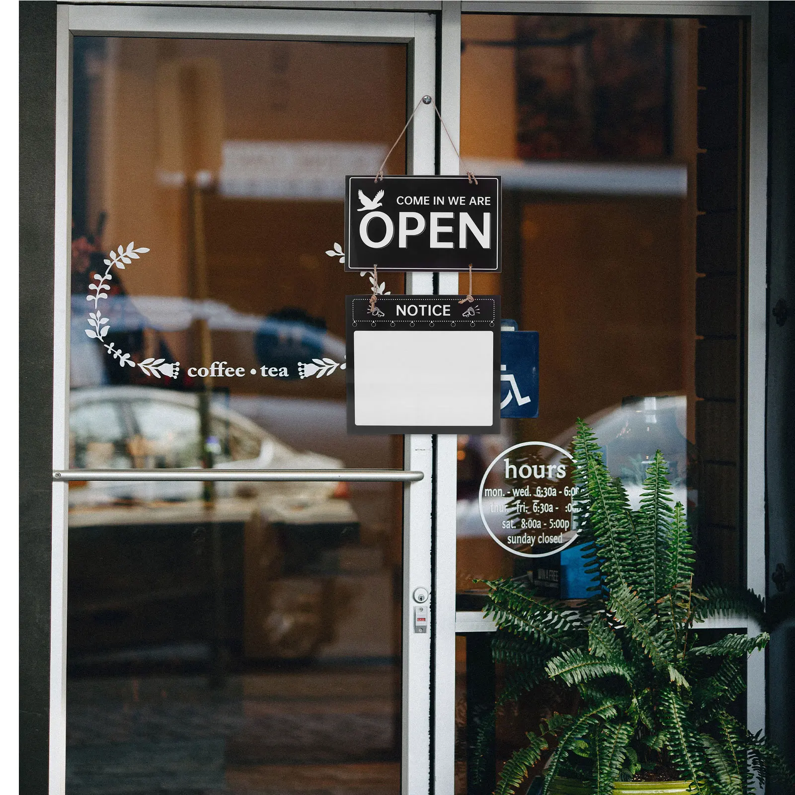 

Business Hours Sign Rustic Decor Restaurant Signs Hanging Welcome Wood Plaque Open Closed for