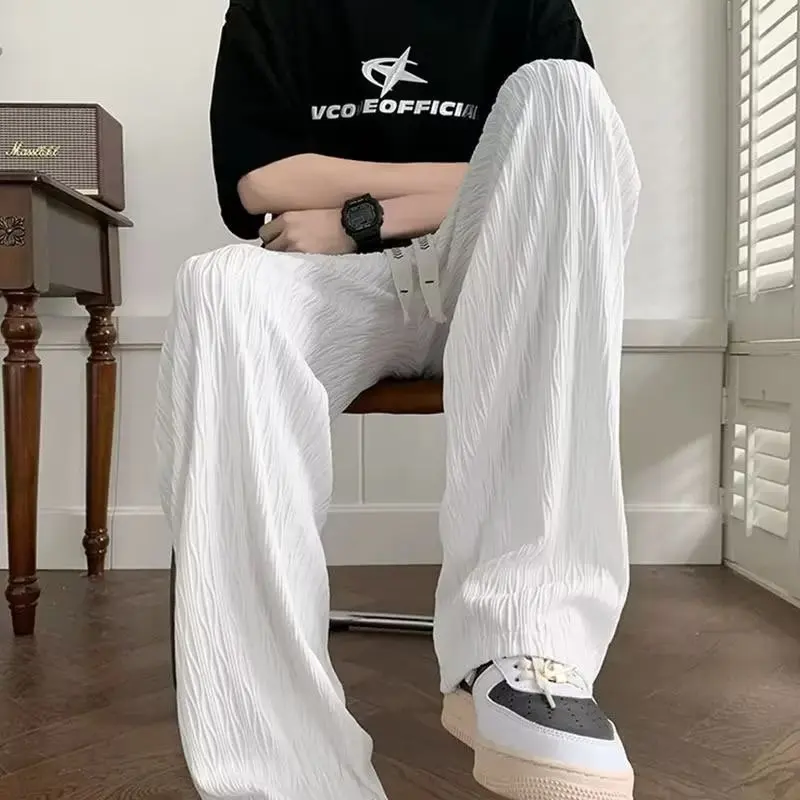 Men's Trendy Casual High Waist Summer Casual Loose Fashion Trendy Brand Youth Trendy Trousers