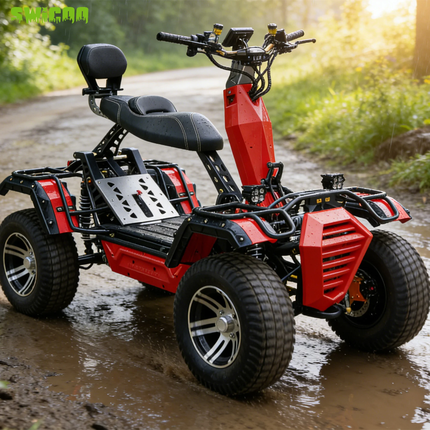SWICOO Electric 12KW Patrol Vehicle 4X4 Utility Vehicles 4*3000W Land Surfing Vehicle Off Road Kart For Leisure And Work