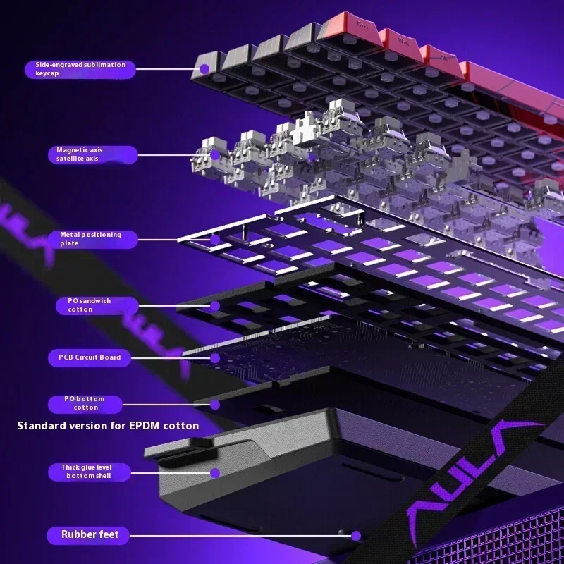 Aula Win60/Win68 He New Magnetic Switch Keyboards 8k Return Rate Wired Rgb Hot-Swap Customize Esports Gaming Mechanical Keyboard