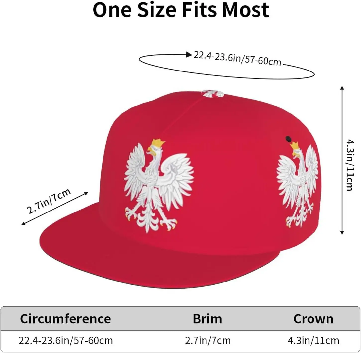 Poland Flag Baseball Cap Polish Flag Trucker Hat for Men Women Adjustable Outdoor Snapback Hat