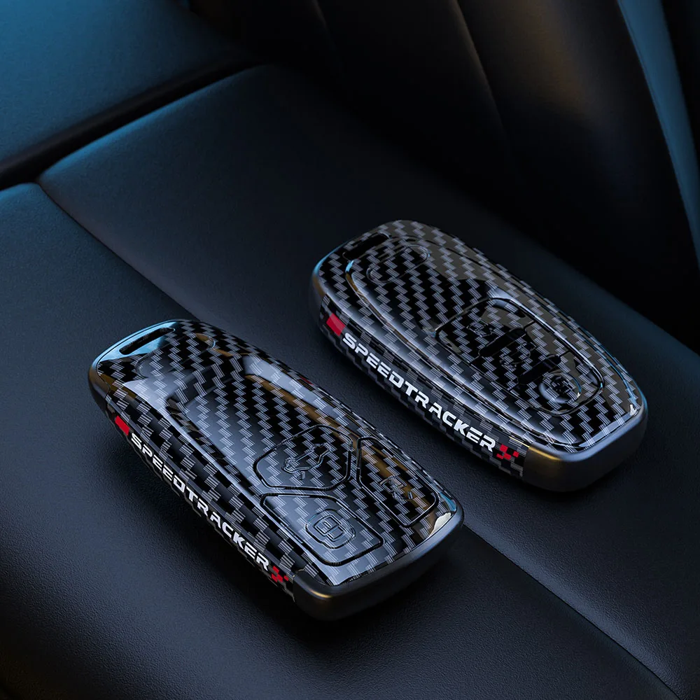 ABS Carbon Faser Auto Schlüssel Fall Abdeckung Für Audi A4 B9 A5 A6 8S 8W Q5 Q7 4M S4 S5 S7 TT TTS TFSI RS Schutz Shell Fob Zubehör
