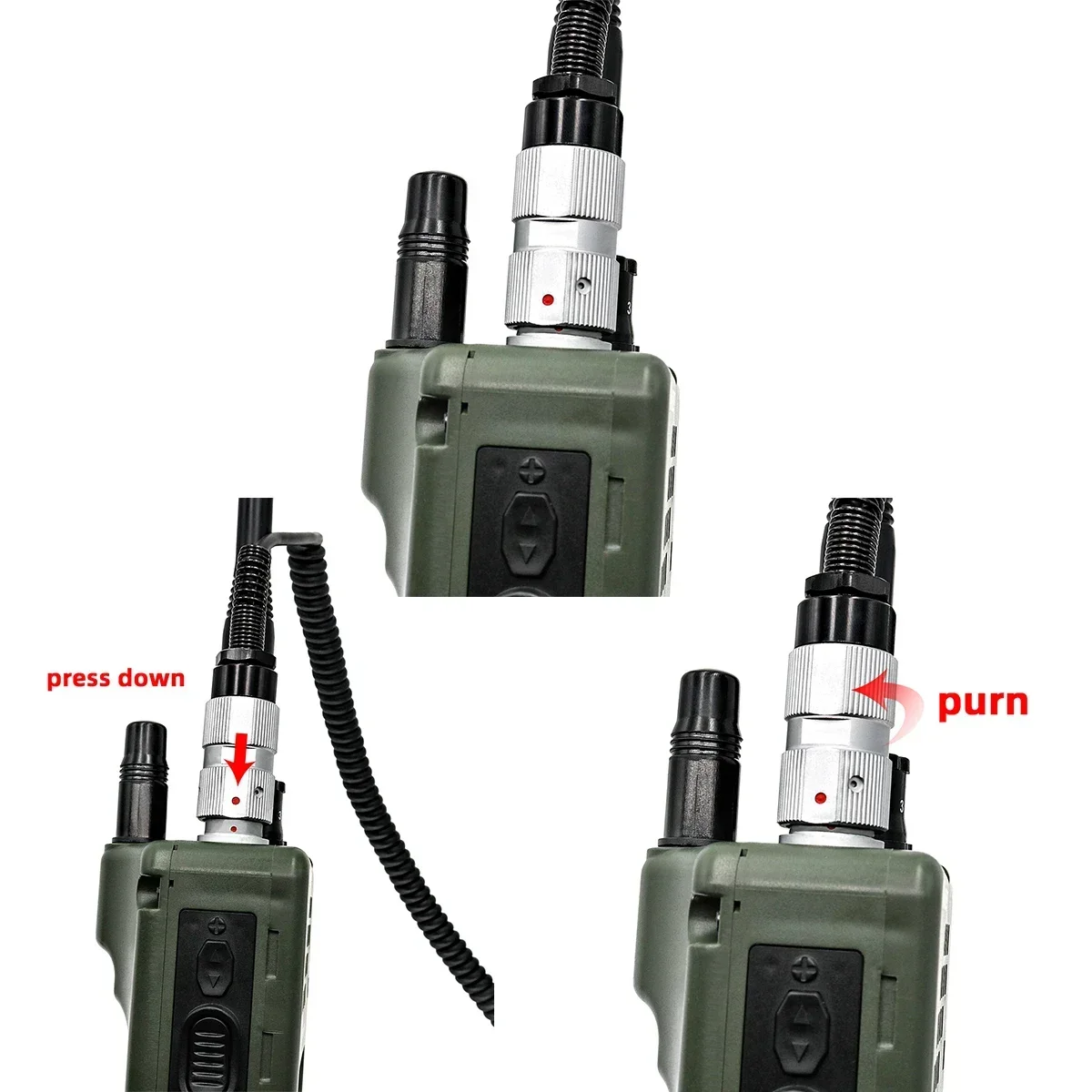 Adaptador de auriculares tácticos PRC148 Airsoft Shooting PRC 148 walkie-talkie táctico modelo Virtual (sin función) táctico U94 6 pines Ptt