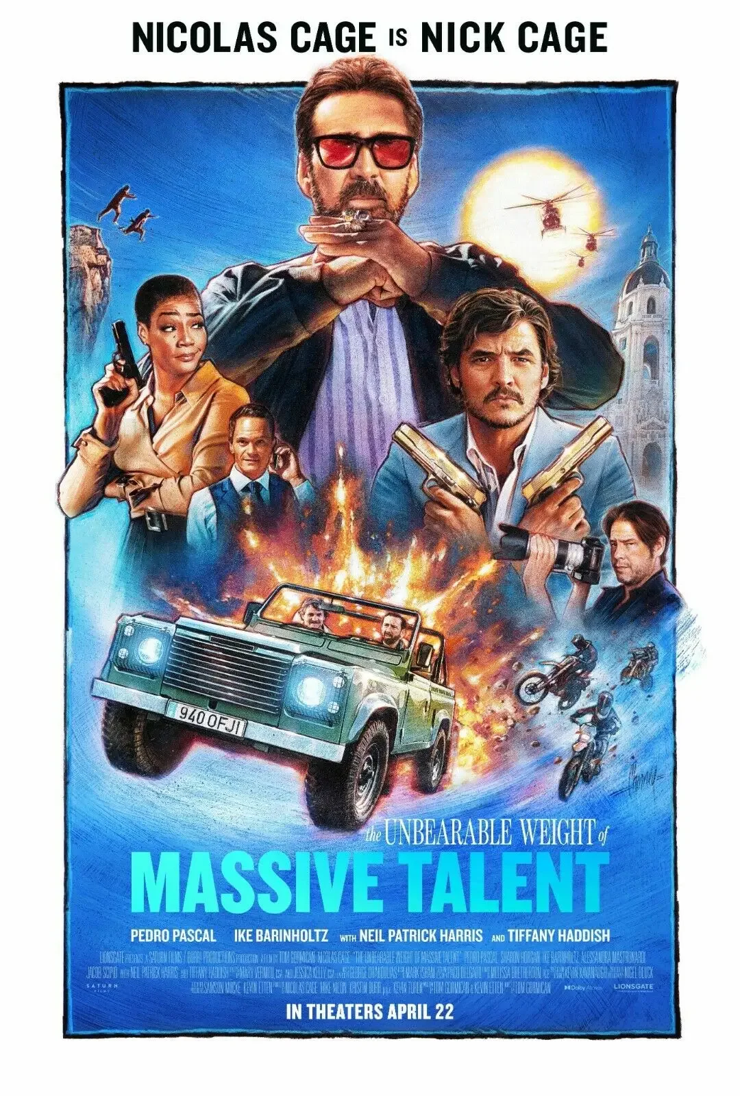 More Style Choose The Unbearable Weight of Massive Talent Movie Art Silk Poster Paintings Wall Art for Home Decor Cuadros Poster