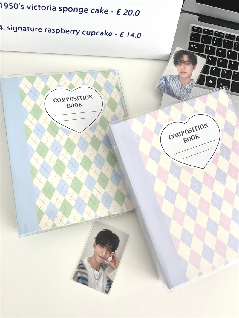 SKYSONIC A5 Creme Diamant Muster Fotoalbum Sammeln Buch Kpop Binder Cover Postkarten Ring Organizer DIY Nachfüllungen Lieferanten – Detail 33