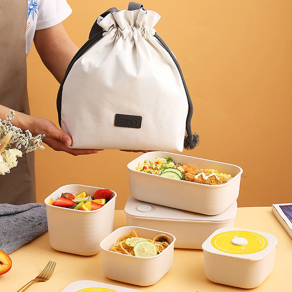 

1Set Portable Plastic Lunch Box PP Food Container Reusable Lightweight Leakproof Office Student Food Storage