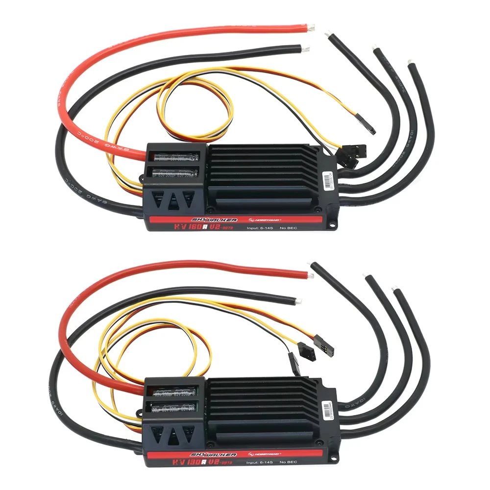 Hobbywing SKYWALKER 130A/160A  HV OPTO V2 Brushless ESC Speed Controller 6-14S For 3D Fixed Wing Airplane