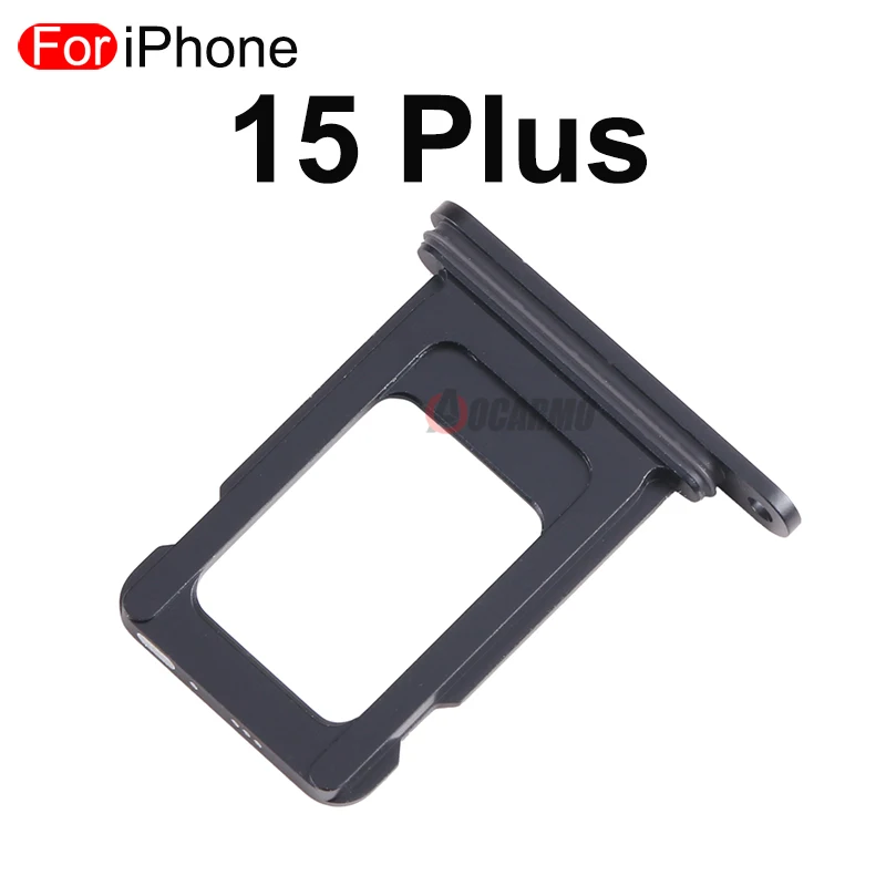 1Pcs/Lot For iPhone 15 Plus 15P SIM Card Slot Tray Holder Drawer Single Dual Black Green Blue Pink Yellow Replacement Part