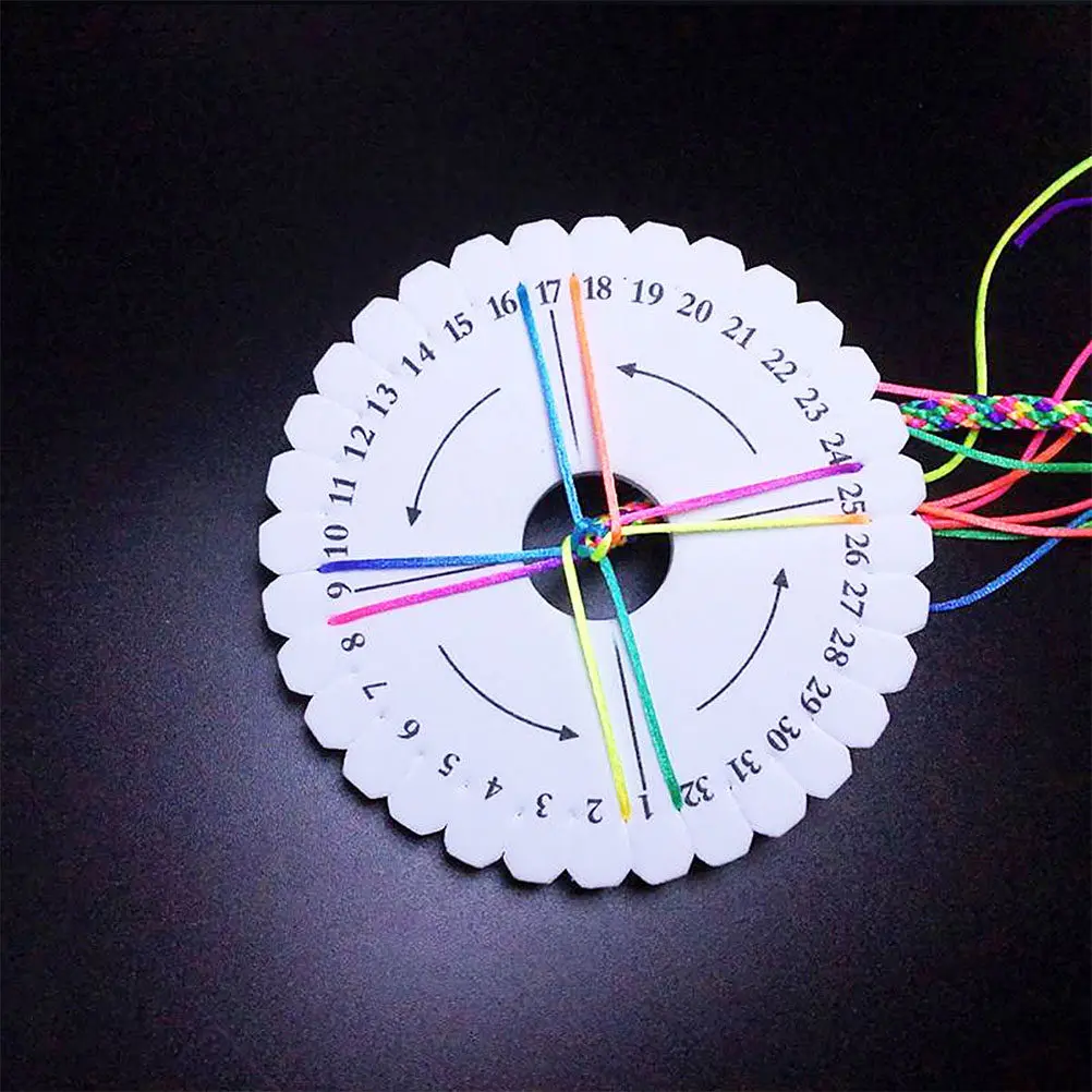 Juego de 3 Telares de Tejido con Discos y Tablas para Trenzar, Herramientas Fáciles para Hacer Pulseras DIY, Manualidades de Habilidades Motoras Finas, Tejido DIY