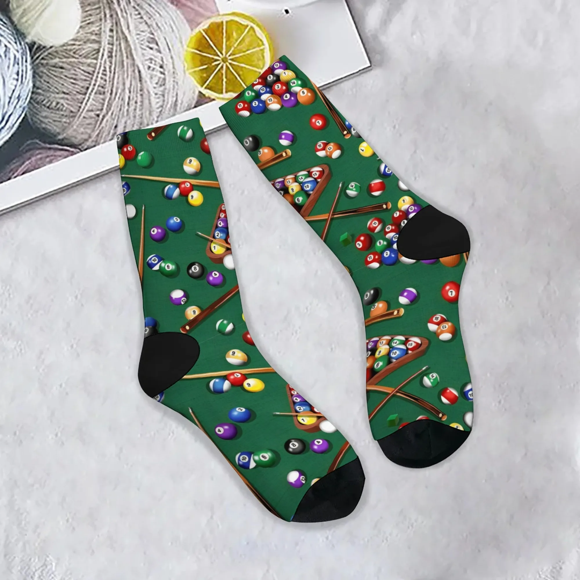 Harajuku Retro Billard Ausrüstung Gedruckt Socken Bequeme Atmungsaktive Nicht-slip männer Socken Neuheit Straße Hip-hop Crew Socken