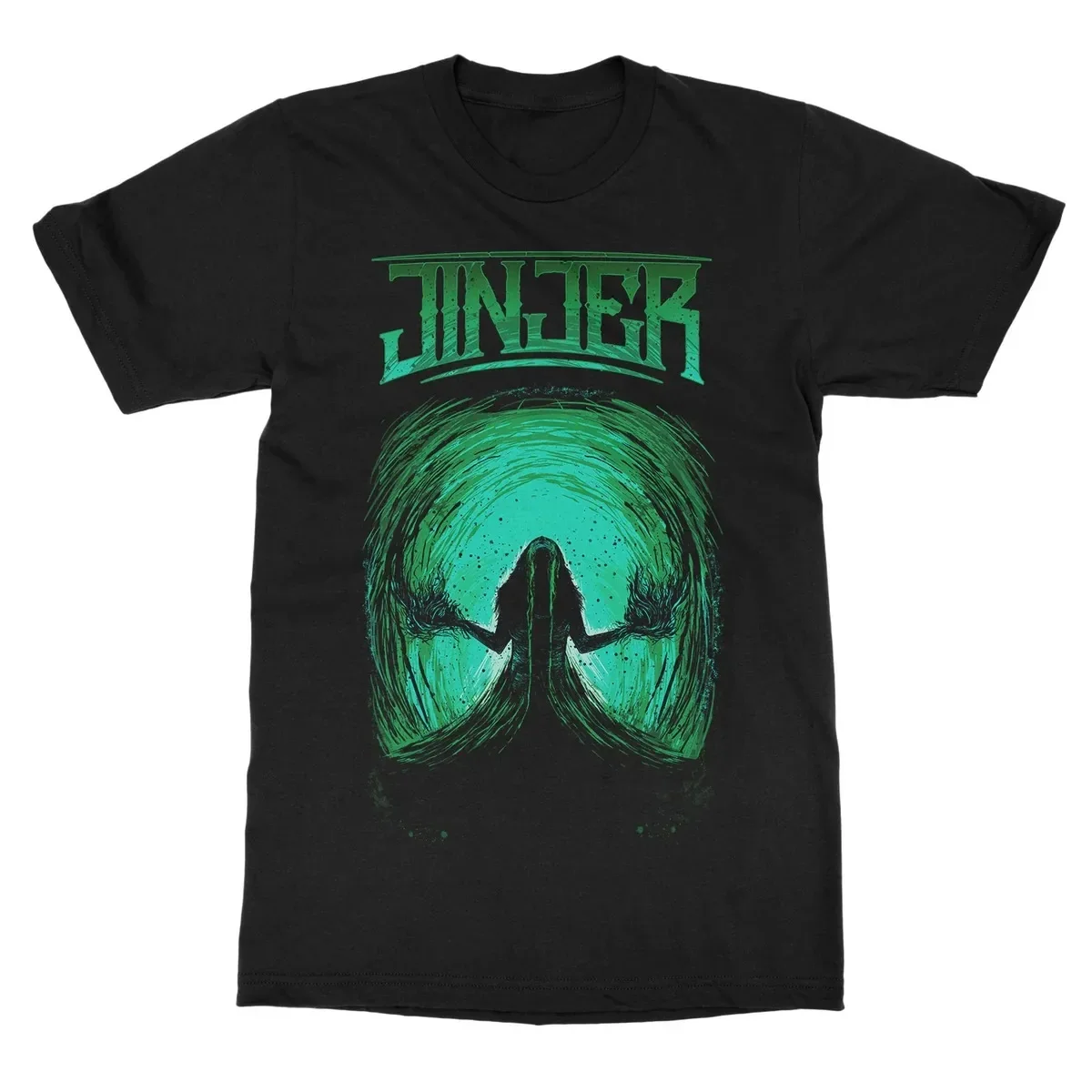 Jinjer Progressive Metal Cosmic Shark Zodiac Graphic Print T Shirt Classic Band Merch Unisex T Shirt