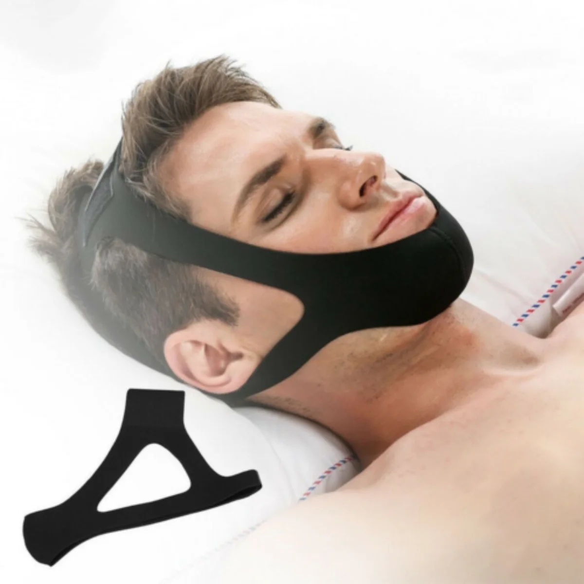 New Neoprene Anti Snore Stop Snoring Chin Strap Belt Anti Apnea Jaw Solution Sleep Support Apnea Belt Belt Unisex