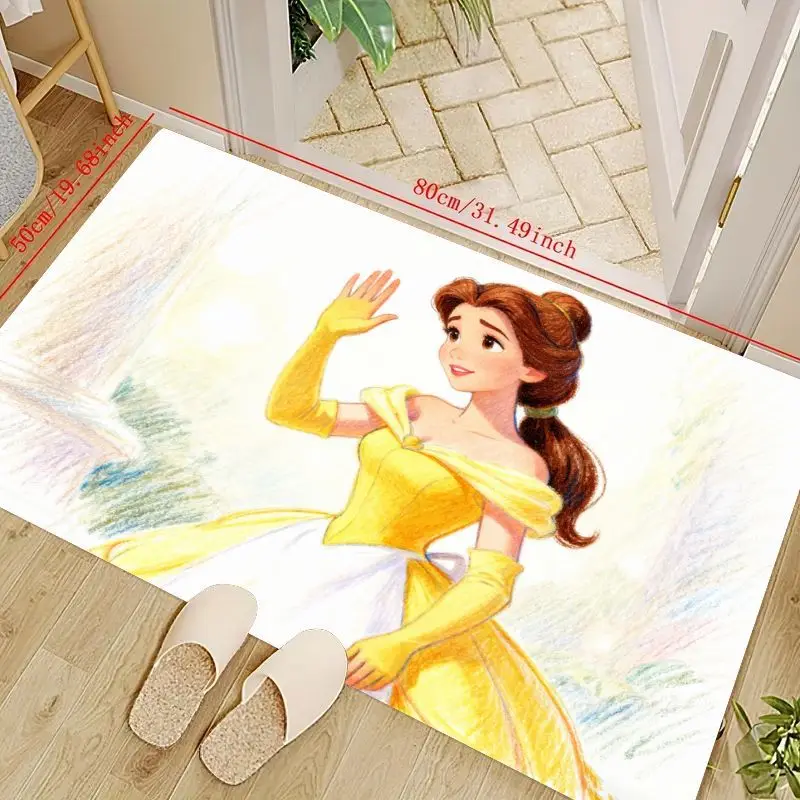 

1 шт., ковер принцессы Диснея Белль для девочек, украшение для спальни, домашнего дивана, персонаж мультфильма «Красавица и чудовище», детская игра Pl