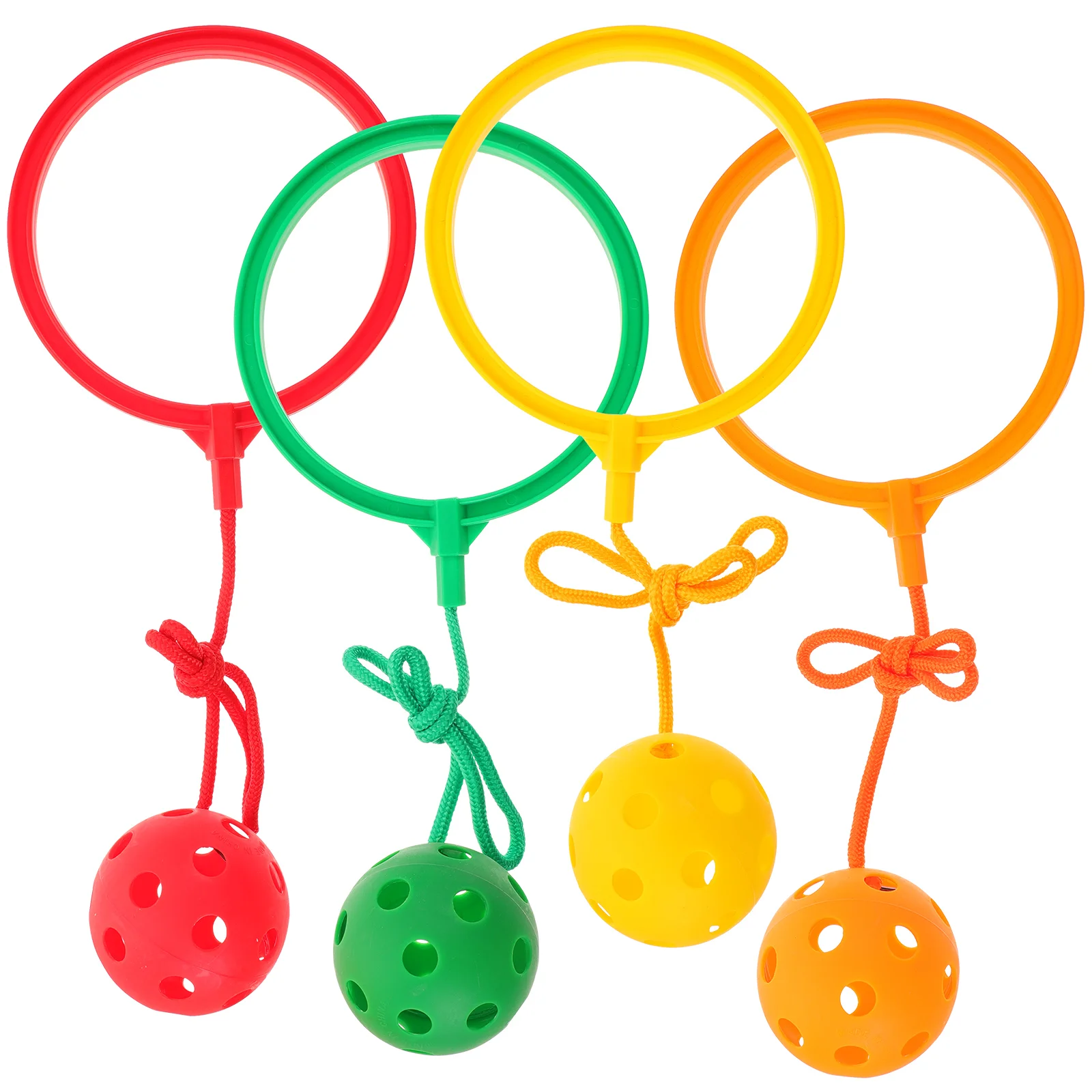 

4 Pcs Children Jumping Ring Ball Fitness for Single Foot Kids Outdoor Playset Toys The Wiggles Bouncing Swing