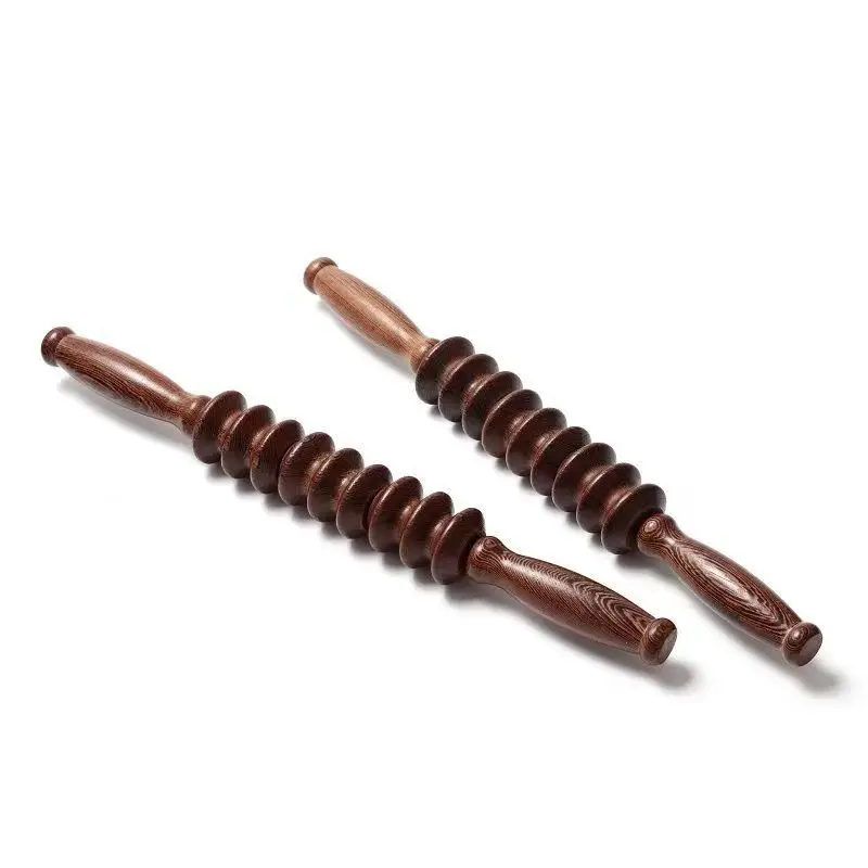 

1 шт., деревянный массажный инструмент с куриными крыльями, палочка для йоги с деревянным массажным роликом для массажа спины, талии и ног