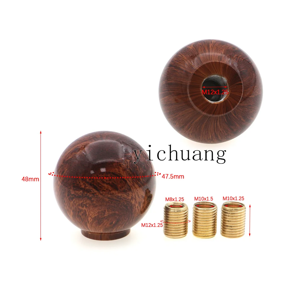 Peach Wood Style Car Racing Shift Kob Ball Shape Gear Shifter Head Universal