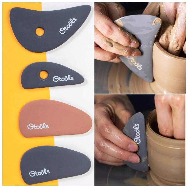Pottery Silicone Scraper Handmade Ultra-light Clay Pottery Ceramic Handicrafts Shaping Polishing Multifunctional Scrape Sheet