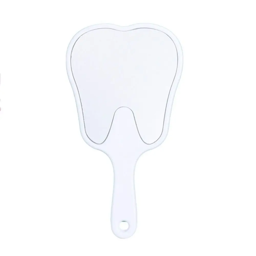 

Simple Plastic Tooth-shaped Mirror High-definition Lightweight Handheld Sector Mirror Mini Portable Makeup Mirror Gift Mirror