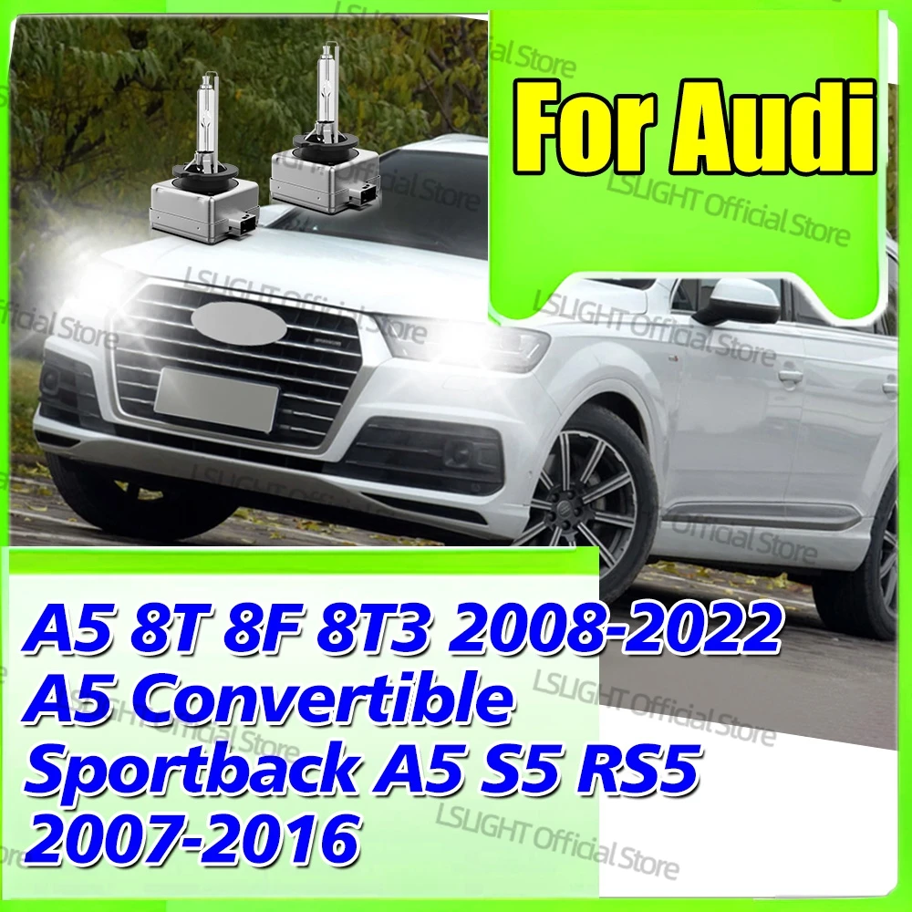 

2x 6000K 8000K 10000K HID D3S ксеноновые лампы для фар для Audi A5 8T 8F 8T3 2008-2022 A5 Convertible Sportback A5 S5 RS5 2007-2016