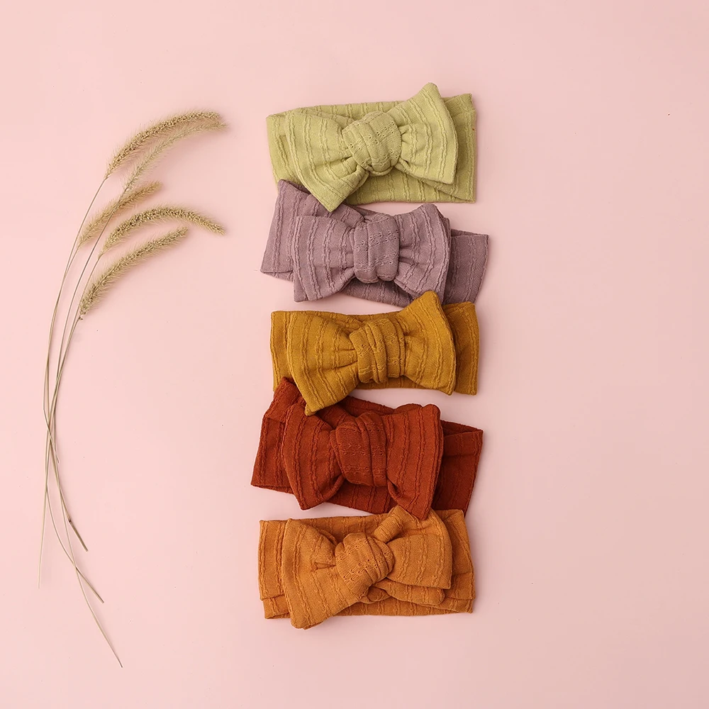 

Детские повязки на голову, аксессуары для волос, банты, эластичные тюрбаны для новорожденных девочек, милые однотонные повязки для волос, детские товары