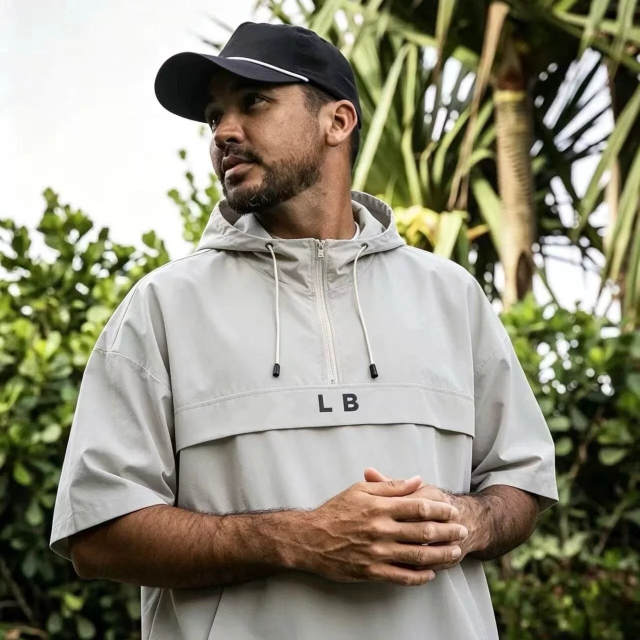 Streetwear Brand Hoodie - ゴルフシャツ男性 2026 夏新高品質ブランドマンハーフジッパーゴルフトップアウトドアスポーツフード付きゴルフパーカー