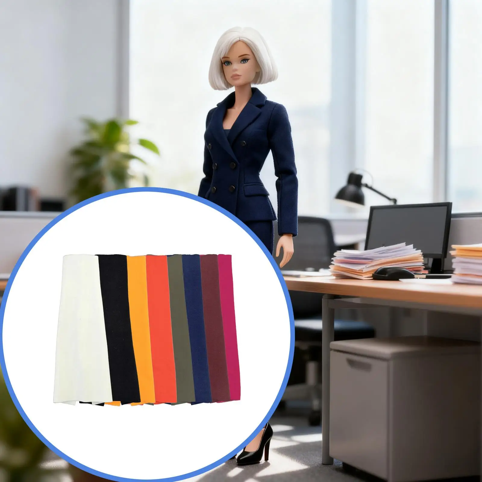 1:6 Scale Action Figure Clothes Tube Dress Miniature Clothing for 12" Female