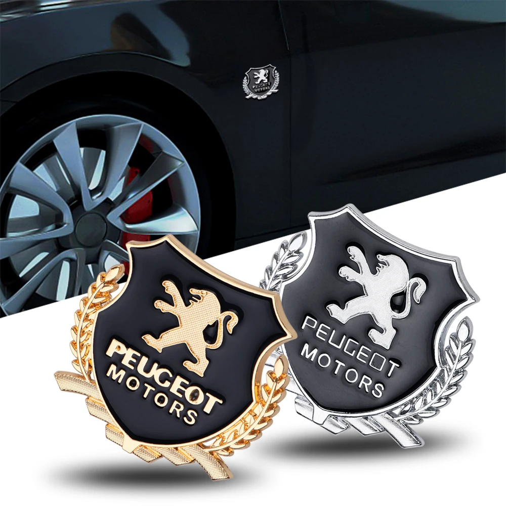 Car Styling 3D metal Emblem Badge Sticker Decals For Peugeot 206 207 208 306 307 308 407 408 508 2008 3008 decoration