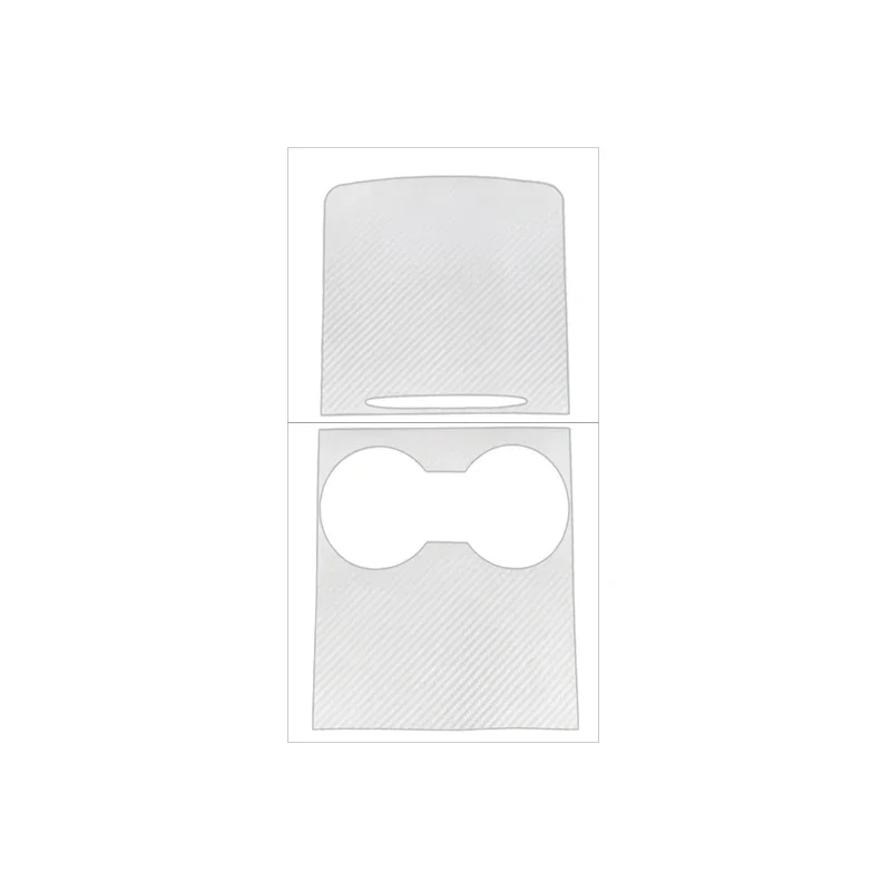 White Carbon Fiber Wood Grain Center Console Sticker for Tesla 2021 Model 3/Y – Panel Film & Central Control Trim