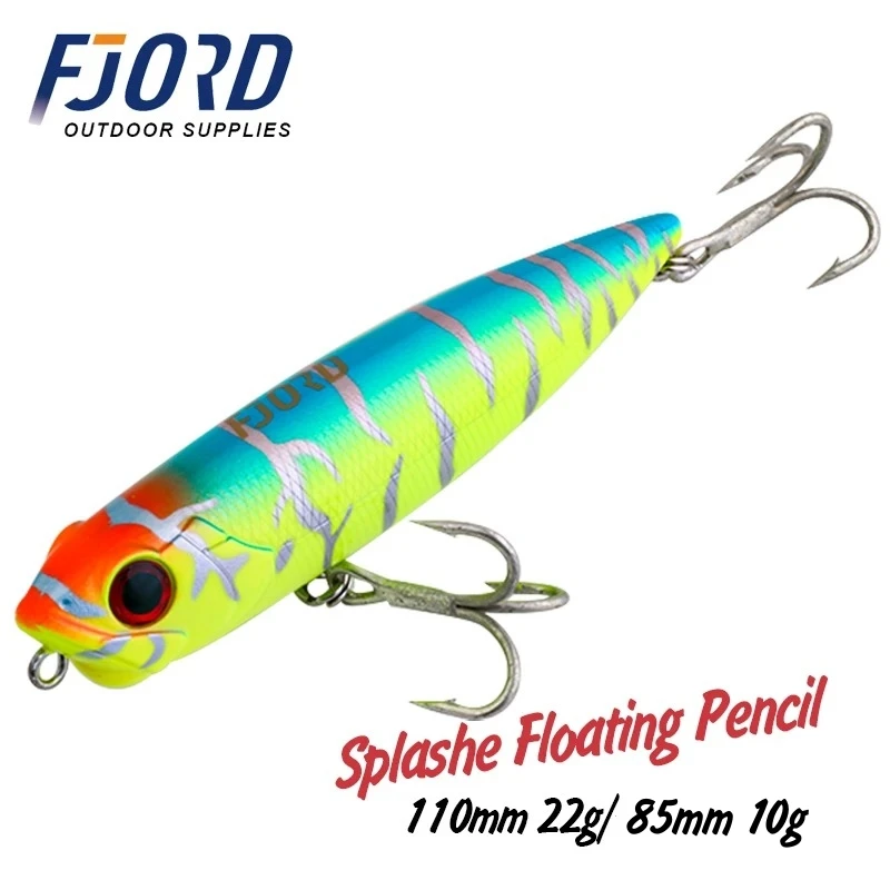 FJORD 110mm 22g 85mm 10g Topwater ołówek przynęta wędkarska twarda przynęta Surfcasting Surface Walker Rockingfishing Crankbait Sea Swimbait