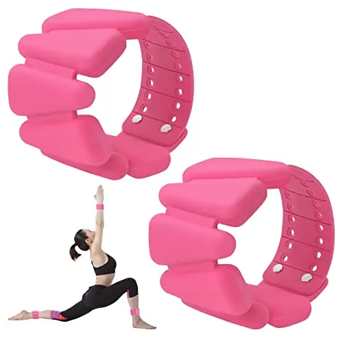 2 pezzi Bracciale in silicone con cuscinetti di peso neri Bracciale sportivo in silicone con sovrapposizione triangolare per donna Uomo Gioielli da