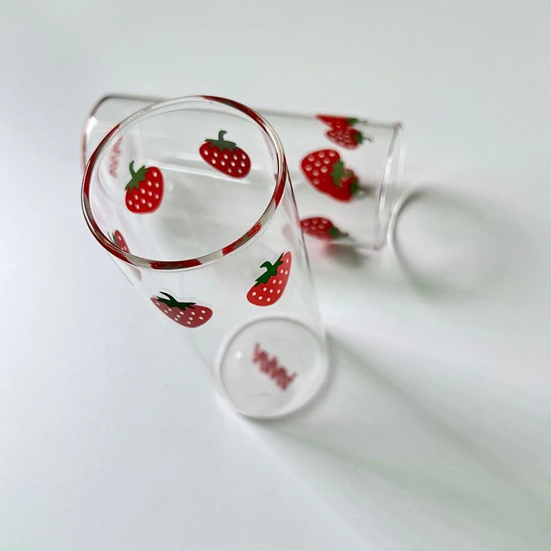 Anime NANA Oosaki Nana Cosplay Wasserglas Erdbeer-Design Hitzebeständige Milchgläser Becher Tumbler Accessoires Requisiten – Detail 2