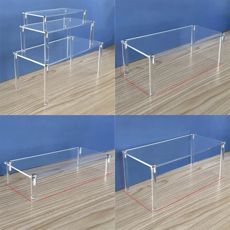 Transparent Acrylic Display Shelf Handbag Cake Dessert Display Stand Perfume Jewelry Action Figure Holder Home Storage Rack