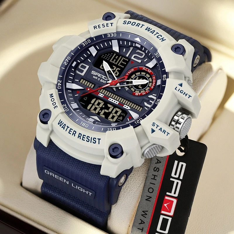 

SANDA popular electronic watch large dial, multi-functional outdoor waterproof student sports electronic watch