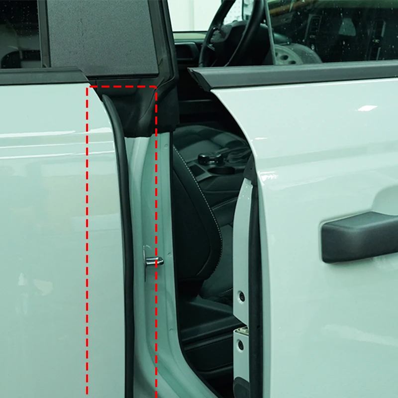 Sealing sound insulation strip for door gap dust-proof B-pillar rubber sealing strip For Ford Bronco 2021 2022 2023 2024
