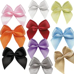 50/100pcs Mix noeud ruban Satin Ribbon Bows 25mm Hand Bow-knot Tie Small Bows for Crafts Christmas Party Decor Accessories