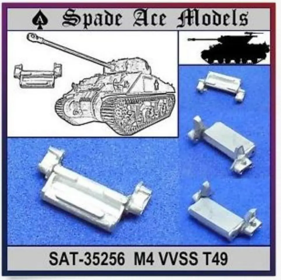 Spade Ace Models SAT-35256 1/35 Scale Metal Track For US Sherman M4 VVSS T49