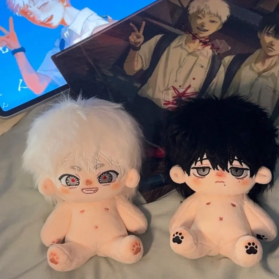20cm The Summer Hikaru Died  Yoshiki Tsujinaka Stuffed Cotton Doll Toys Kawaii Dress-up Cotton Doll Gift Puppets Xmas
