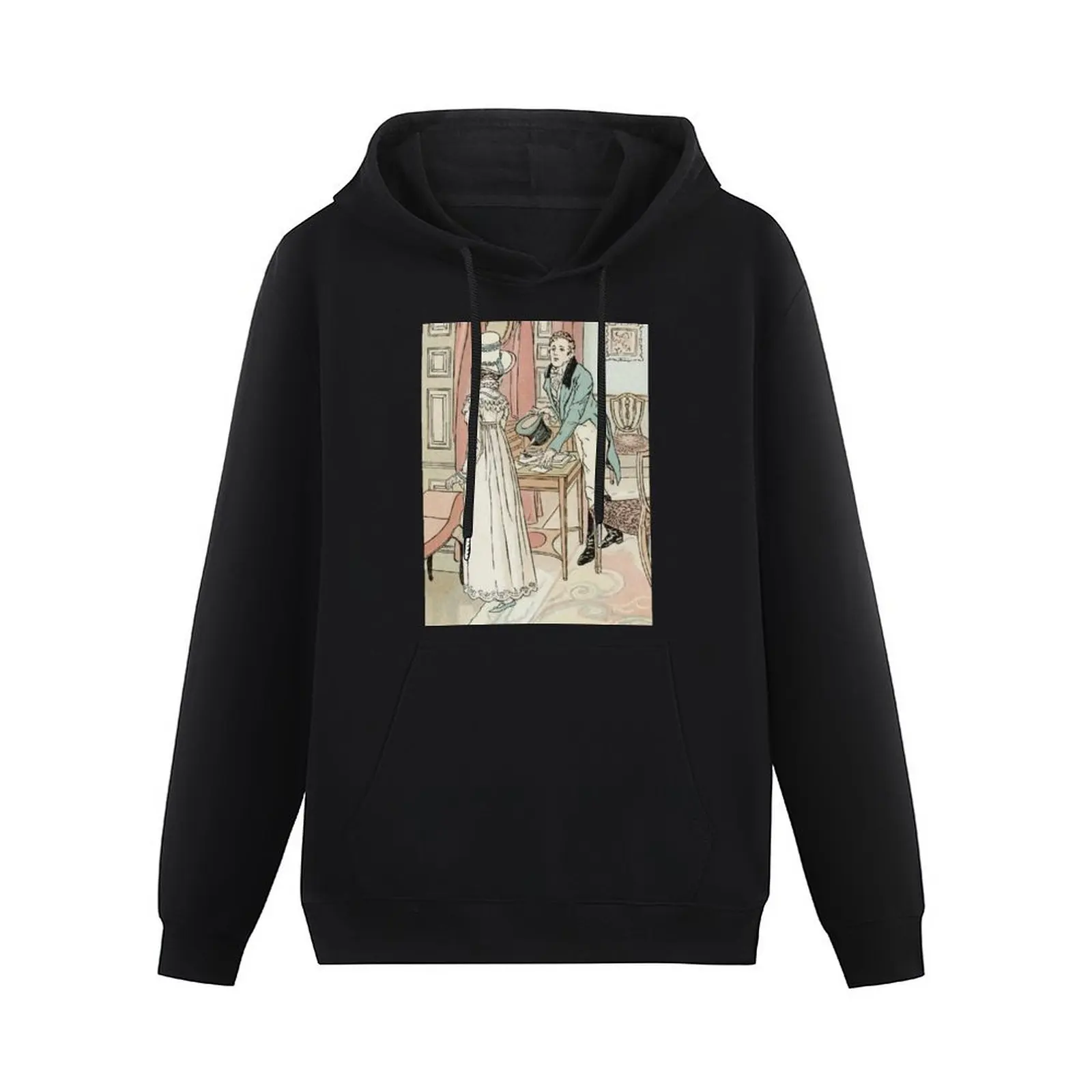 Charles Edmund Brock - Jane Austen His Question Pullover Hoodie mens clothing anime clothing pullover hoodies