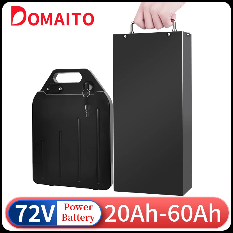 DOMAITO 72V 20Ah 30Ah 40Ah 50Ah 18650 21700 Li-lon battery detachable universal large capacity battery+Charger